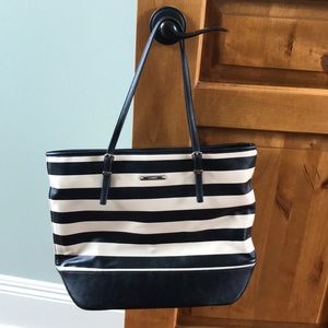 Black and Cream Nine West Tote